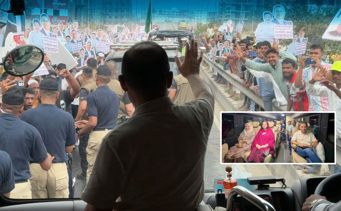 বগুড়ার পথে প্রধানমন্ত্রী তারেক রহমান