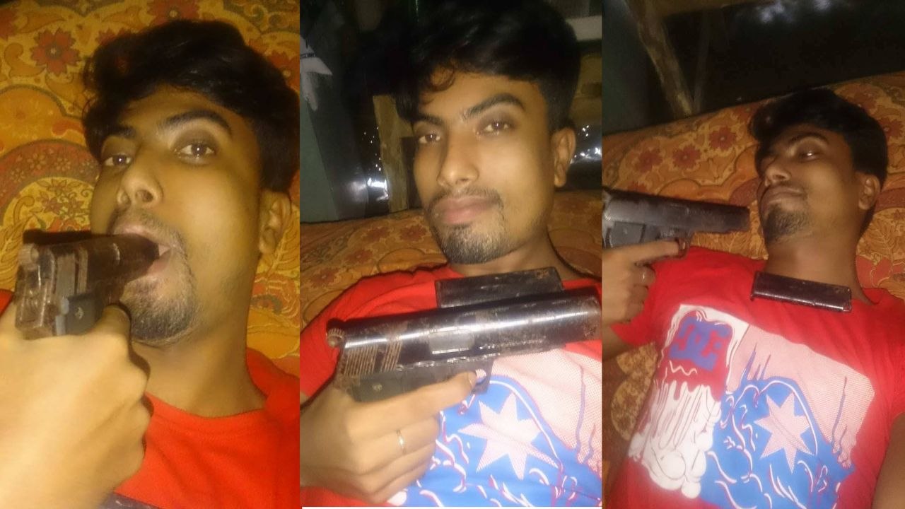 রাজবাড়ীতে অস্ত্র হাতে যুবকের ছবি ভাইরাল, এলাকায় সমালোচনার ঝড়