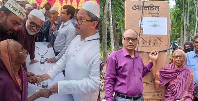 পররাষ্ট্র প্রতিমন্ত্রীর উপহার পেলেন বৃদ্ধা জেলেমনি