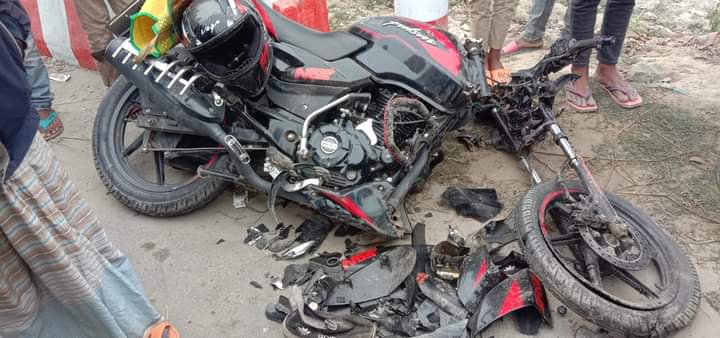 ভটভটি-মোটরসাইকেলের মুখোমুখি সংঘর্ষ, নিহত ১