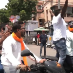 মমতার বাসভবনের সামনে বিজেপি সমর্থকদের জয় শ্রী রাম স্লোগান