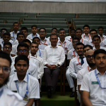 সংসদে প্রাক্তন কলেজের শিক্ষার্থীদের সঙ্গে উষ্ণ শুভেচ্ছা বিনিময়ে প্রধানমন্ত্রী