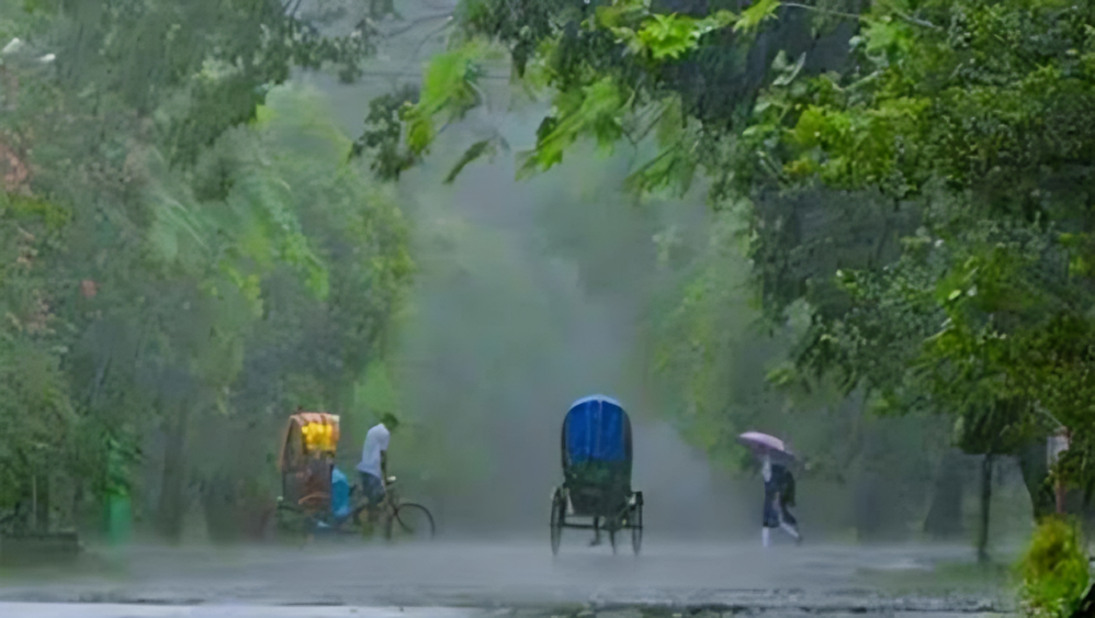 আগামী ২৪ ঘণ্টায় দেশের বিভিন্ন অঞ্চলে বৃষ্টি ও বজ্রবৃষ্টির আভাস
