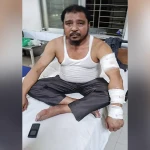 চাঁদা না পেয়ে কৃষক দল নেতাকে কুপিয়ে জখম