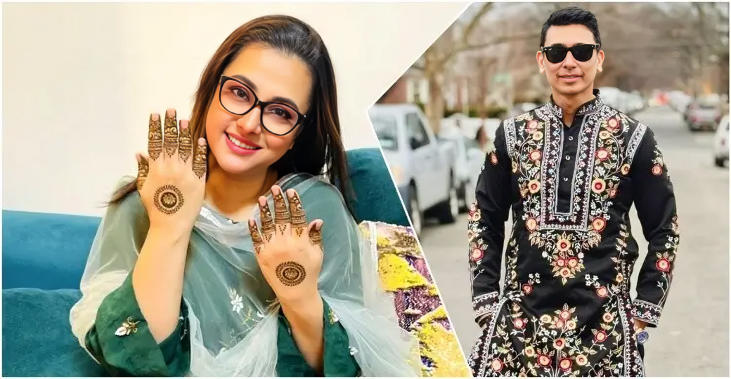 মেহেদি হাতে পূর্ণিমা, যুক্তরাষ্ট্রে শর্ট পাঞ্জাবিতে নজরকাড়া জায়েদ খান