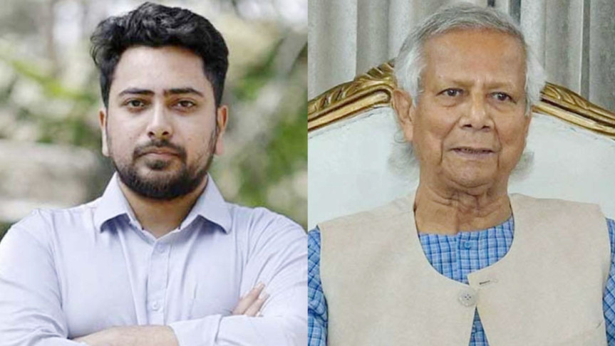নাহিদ ইসলামকে প্রধান উপদেষ্টার শুভেচ্ছা বার্তা