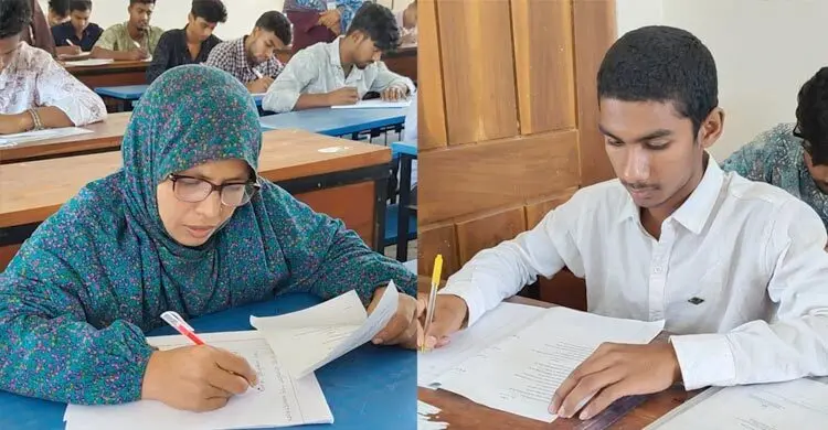 একসঙ্গে এসএসসি পরীক্ষা দিচ্ছেন মা-ছেলে!