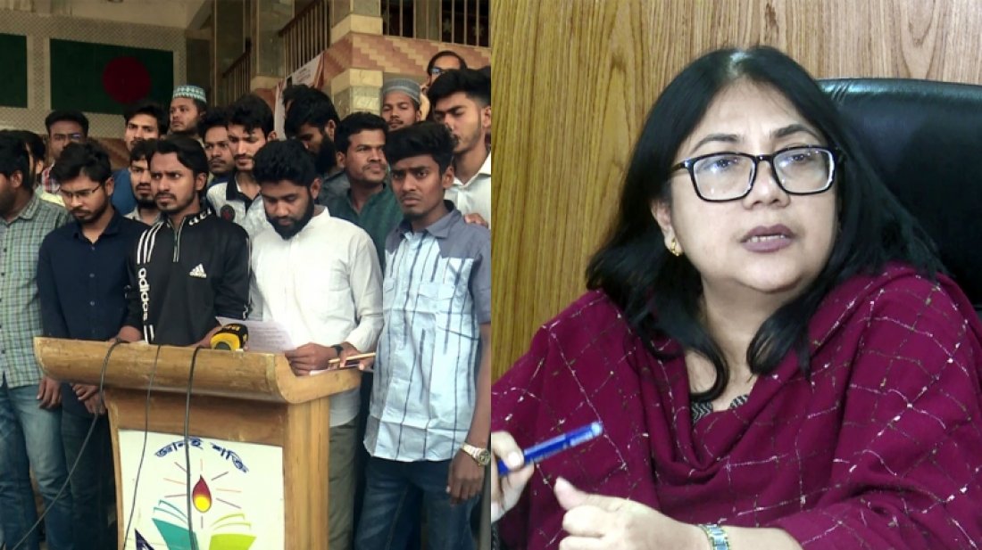 ছয় দফা দাবি নিয়ে ববি শিক্ষার্থীদের সংবাদ সম্মেলন