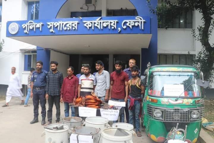 দাগনভূঞায় বৈদ্যুতিক ট্রান্সফরমার চুরির মূলহোতাসহ গ্রেফতার ৬