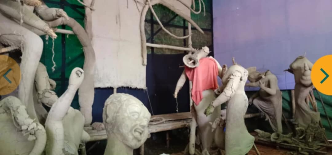 কিশোরগঞ্জ শহরের বত্রিশ এলাকায় মন্দিরে দেবী দুর্গার মূর্তি ভাঙচুর