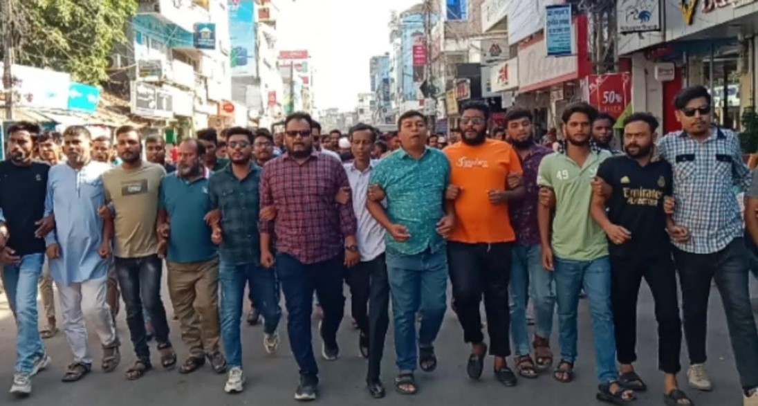 সৈয়দপুরে ছাত্রদলের প্রতিবাদ মিছিল ও অবস্থান কর্মসূচি
