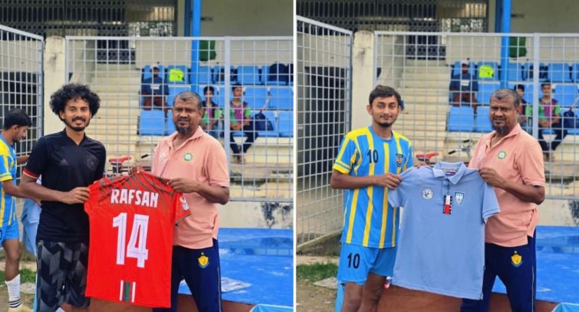 ফুটবল নৈপুণ্যে মাঠ মাতাচ্ছেন কাউনিয়ার রাফসান ও আরাফাত