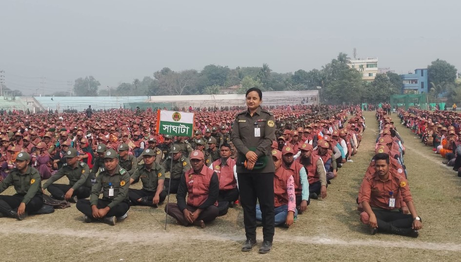 গাইবান্ধায় নির্বাচনের নিরাপত্তায় আনসার-ভিডিপির সমাবেশ, প্রস্তুত ৮৭৭৫ সদস্য