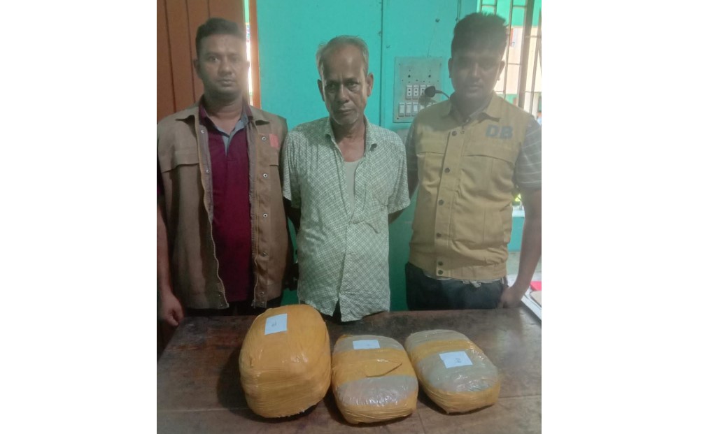 নেছারাবাদে ৫ কেজি গাঁজাসহ মাদক ব্যবসায়ী আটক