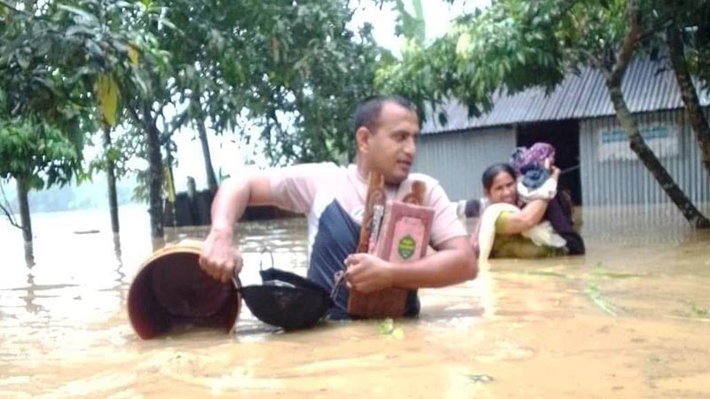 শেরপুরে বন্যা পরিস্থিতির অবনতি, মৃত্যু বেড়ে ৭