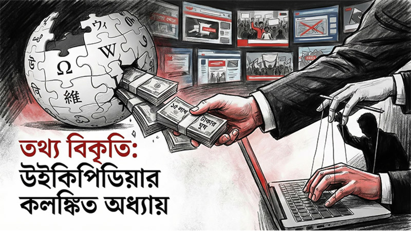 অর্থে তথ্য বিকৃতি: হাসিনা আমলে পলকের থেকে ১৫ লাখ টাকার ‘ঘুষ’ নেয় বাংলা উইকিপিডিয়া!