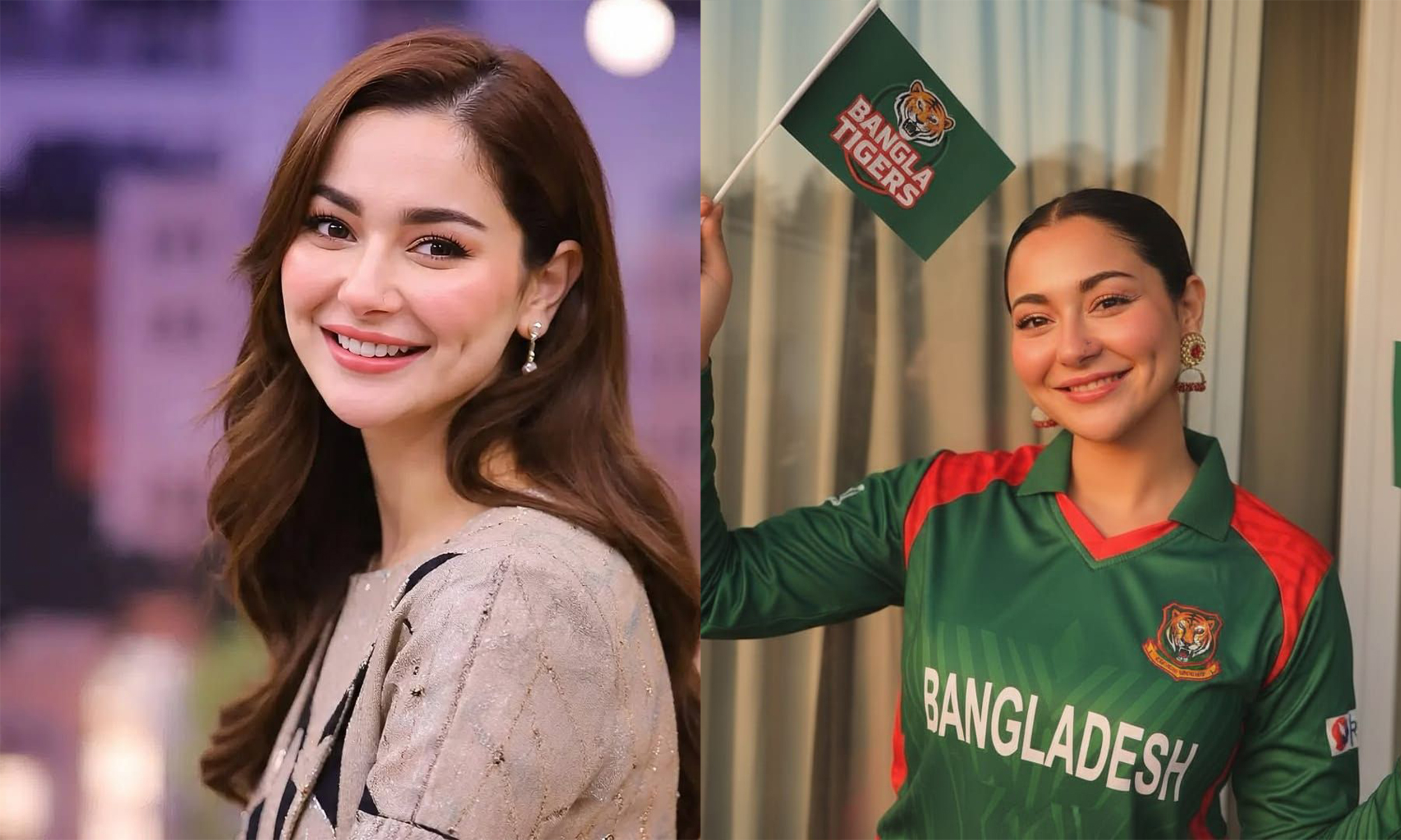 বাংলাদেশ দলের জার্সি পরে টাইগারদের শুভকামনা জানালেন হানিয়া আমির!